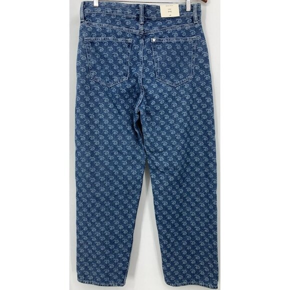 H&M Jeans 30 x 32 Blue Disney 100 X Loose High Rise Straight Leg Men Denim New - Picture 5 of 9